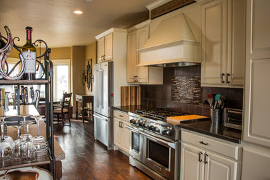 This is an example of a mid-sized country kitchen in Other.