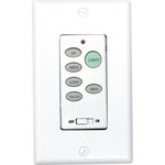 Progress Lighting - Progress Lighting Fan Wall Remote Control With Receiver, White - Full-function white wall control transmitter. Sometimes it's the little conveniences that mean the most, with this remote control, you'll never again find yourself awkwardly reaching up for pull chains to control your ceiling fan. Switchplate cover is included.