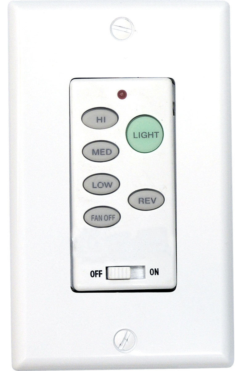 Progress Lighting Fan Wall Remote Control With Receiver, White ...