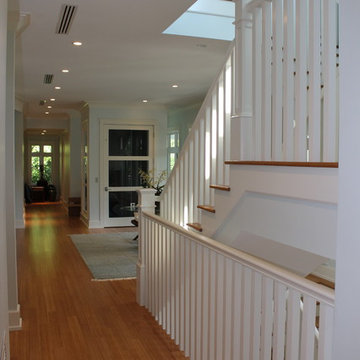 Custom Glassed-In Elevator Shaft, Elevator Car, Trim Work & Ballustrade