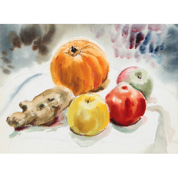 Eve Nethercott, Fruit Still Life, P5.19, Watercolor Painting
