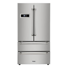 Dual Ice Maker French Door Refrigerator Refrigerators Houzz Thor Kitchen Freestanding Counter Depth French Door Refrigerator Stainless Steel 36
