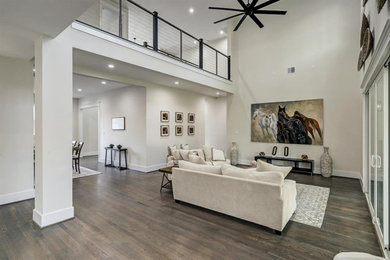 Living room - cottage living room idea in Houston