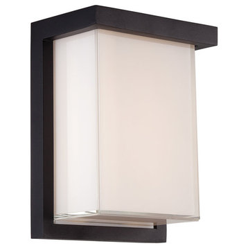 Modern Forms WS-W1408 Ledge 8" Tall LED Outdoor Wall Sconce - Black / 2700K
