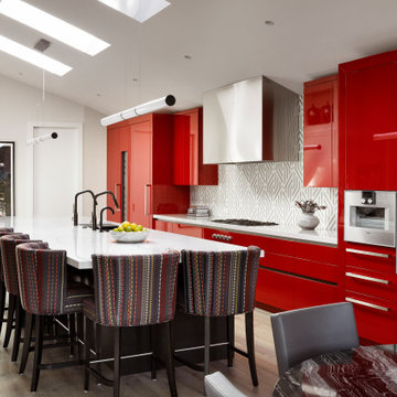 Black White & Red All Over | Calgary Renovation