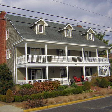 Exterior Painting - Green Cape Cod House in Crest Wildwood, NJ