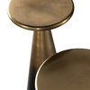 Cameron Ombre Antique Brass Accent Tables, Set of 2