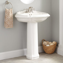 AMIAS PORCELAIN PEDESTAL SINK - Bathroom Sinks