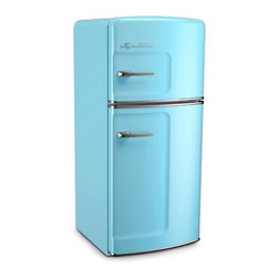 Big Chill - Big Chill Studio 14.4 cu. ft. Top-Freezer Fridge - Beach Blue - Refrigerators