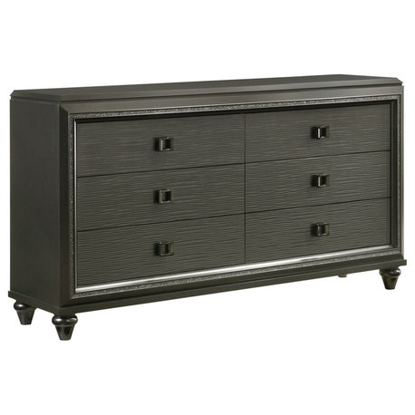 Picket House Faris 6 Drawer Dresser, Black