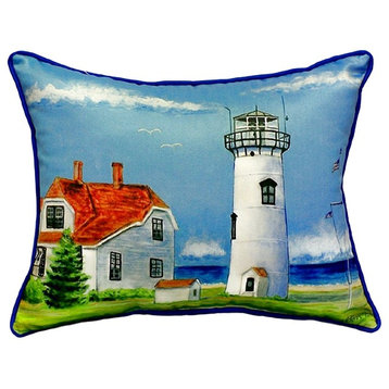 Chatham MA Lighthouse Extra Large Zippered Pillow, 20"x24"
