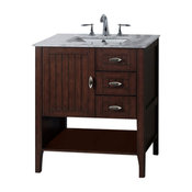 Bellaterra 29" Single Sink Bathroom Vanity, Sable Walnut, Cabinet Only