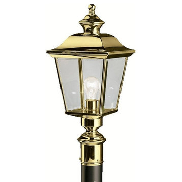 Outdoor Post Mount 1-Light, Polished Brass