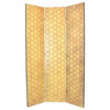 3 Panel Honeycomb Screen in Gold