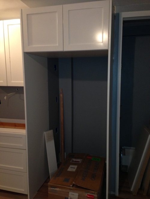 PLEASE HELP 'Fridge flush with counter or upper