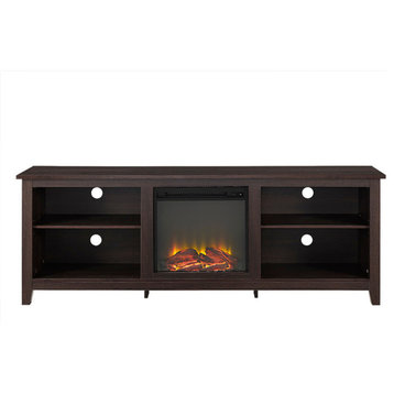 70" Fireplace TV Stand, Espresso