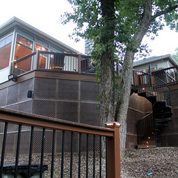 Waterfall deck and Rustic Screened Porch