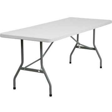 30"x72" Granite White Plastic Folding Table