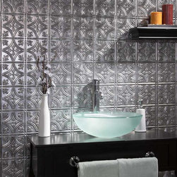 Fasade Traditional 1, Crosshatch Silver - Home Decor