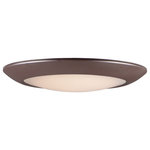Maxim Lighting - Maxim Lighting 57860WTBZ Diverse Direct - 13 Inch 25W 3000K 1 LED Flush Mount - This very compact LED flush mount easily installsDiverse Direct 13 In Bronze White GlassUL: Suitable for damp locations Energy Star Qualified: YES ADA Certified: n/a  *Number of Lights: Lamp: 1-*Wattage:25w PCB Integrated LED bulb(s) *Bulb Included:Yes *Bulb Type:PCB Integrated LED *Finish Type:Bronze