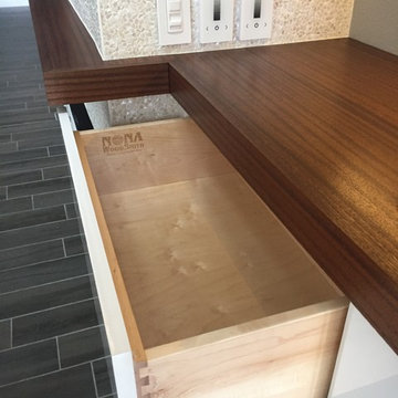 Contemporary Fireplace and Media Center