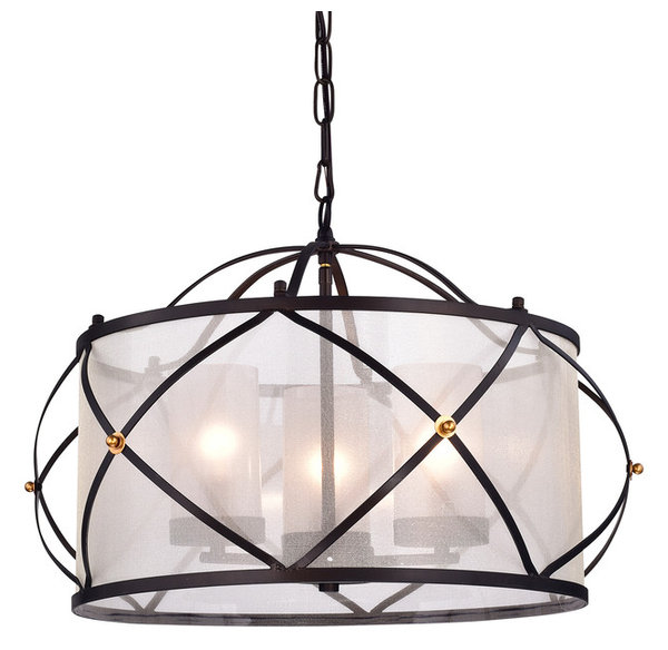 Merga 3 Light Orb Wrought Iron Drum White Shade Chandelier Ceiling Merga 3 Light Orb Wrought Iron Drum White Shade Chandelier Ceiling Fixture