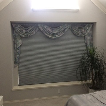 Motorized Hunter Douglas Duette to stop light