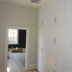 Arctic White Walk-in Closet; Arlington, VA - Closet Organizers