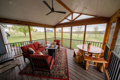 Screened in Porch with Fireplace
