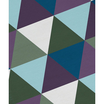 Triangles! Geometric Decorative Print Napkin, Larkspur, Green, Set of 4