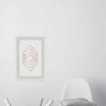 "Diamond Hologram" Framed Painting Print