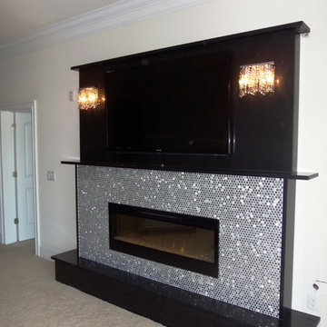 Eden Mosaic Tile Installations: Penny Round Pattern Mosaic Stainless Steel Tile