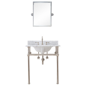 Embassy 30" Wash Stand Set, Yellow, Polished Nickel F2-0012 Faucet & Mirror