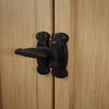 Renovators Supply Door Latch Lock 2" Wrought Iron Black Flip Latch Door Lock