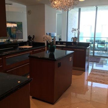 High-Rise Condo Contemporary Kitchen Remodel
