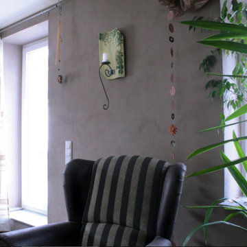 Wandgestaltung mit Naturpigmentfarben in einem privaten Wohnhaus