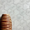 White Swirl 4.75 in x 4.75 in. Porcelain Decorative Mosaic Tile