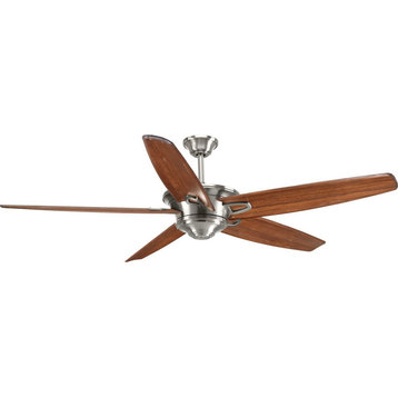 Progress Caleb Collection 68" Five-Blade Ceiling Fan P2560-09, Brushed Nickel