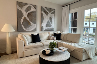 Living room - contemporary open concept living room idea in Atlanta