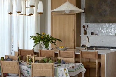 Example of a beach style dining room design in Jacksonville