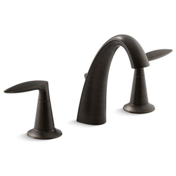 Kohler Alteo Widespread Bathroom Sink Faucet w/ Lever Handles, Oil-Rubbed Bronze