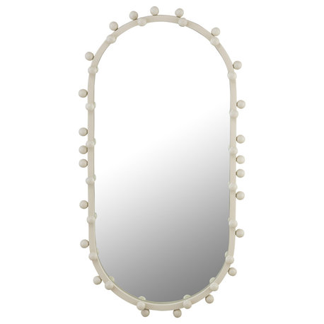 Bubbles Ivory Large Oval Wall Mirror