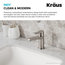 KRAUS Indy Single Handle Bathroom Faucet in Spot Free Stainless Steel