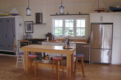 Beach style kitchen photo in Other