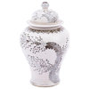 Temple Jar Vase HONG WU Plum Blossom Black Colors May Vary White