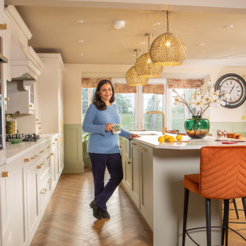 Calming Painted Kitchen Diner in East Yorkshire