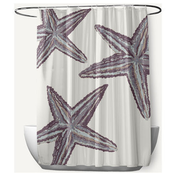 Starfish Constellation Dusty Purple 70" w x 73" h Shower Curtain