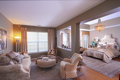 Inspiration for a contemporary bedroom remodel in New York