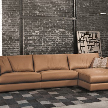 Alfred Leather Sectional by Gamma Arredamenti