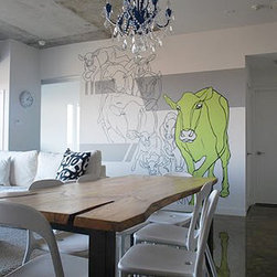 Elm Live Edge Slab Dining Table - Dining Tables